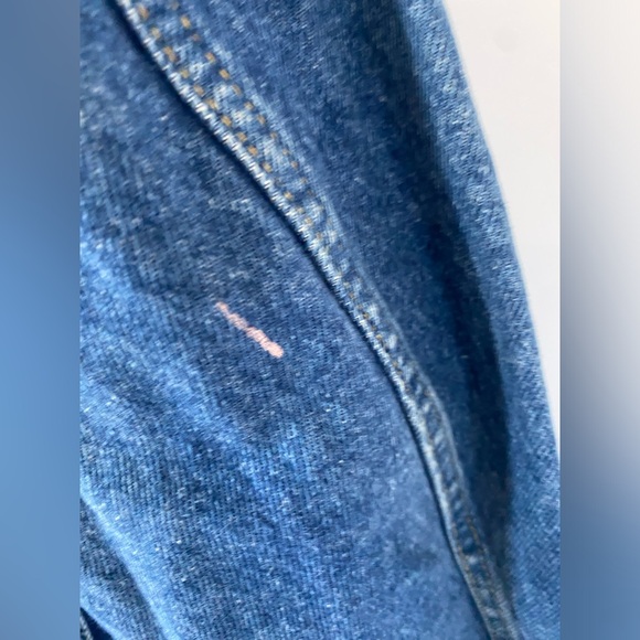 Vintage Lee Trucker Jean Jacket Zig Zag Stitch #153438 SZ S - Picture 14 of 15